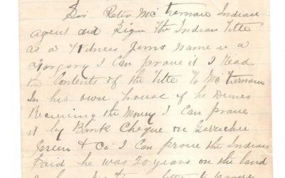 Page 75, 1885 Granville, B.C. 2-page Letter from Sam Greer with various initials