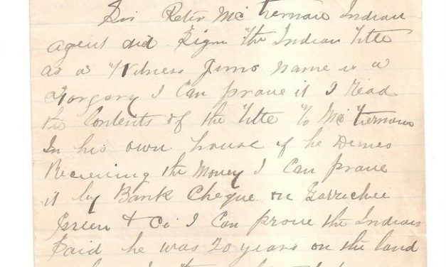 Page 75, 1885 Granville, B.C. 2-page Letter from Sam Greer with various initials