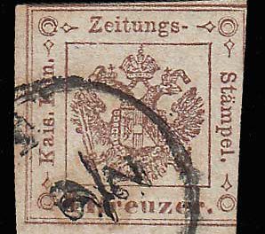 Austria #PR4 Fine Used 1858 issue APS cert