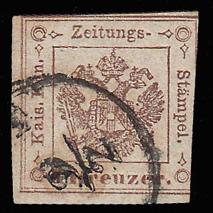 Austria #PR4 Fine Used 1858 issue APS cert