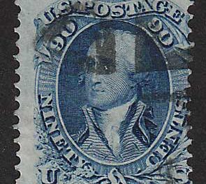U.S.A. #72 VG/F Used 1861 90c Washington