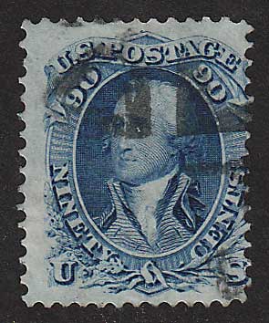 U.S.A. #72 VG/F Used 1861 90c Washington