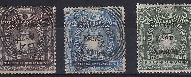 British East Africa #50-52 trio