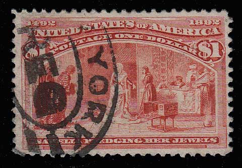 U.S.A. #241 Fine Used 1893 $1 Columbian