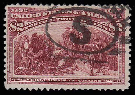 U.S.A. #242 Fine Used 1893 $2 Columbian