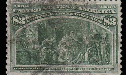 U.S.A. #243 VF smudgy Used 1893 $3 Columbian wr