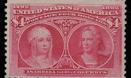 U.S.A. #244 Fine Unused 1893 $4 Columbian