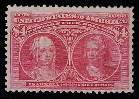 U.S.A. #244 Fine Unused 1893 $4 Columbian