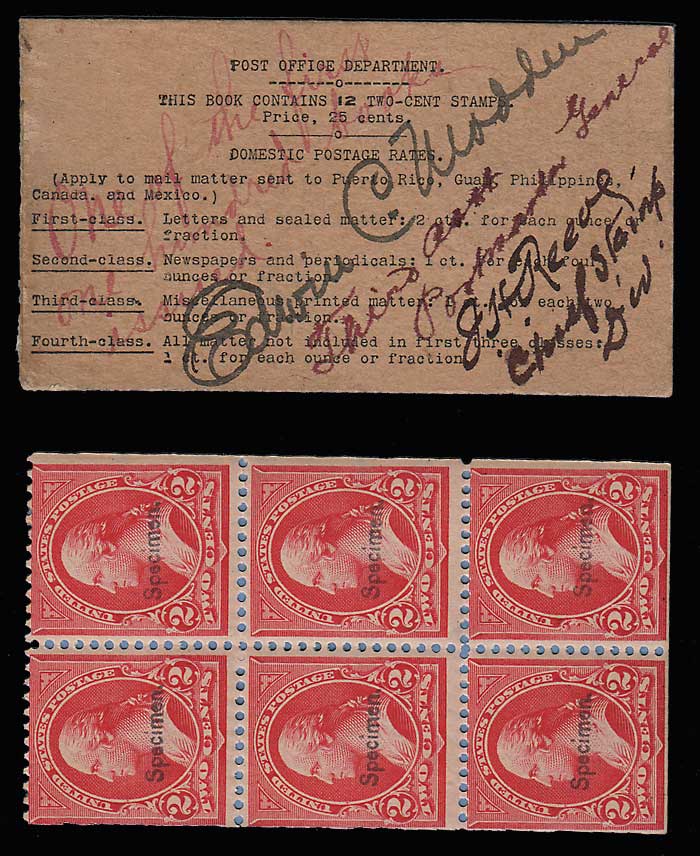 U.S.A. #279BjS Signed 2-pane NH Specimen Booklet