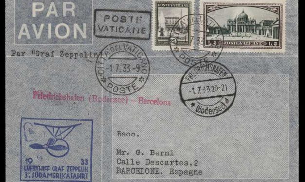 Vatican 1933 scarce Graf Zeppelin Flight Cover to South Africa