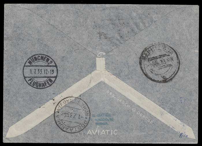 Vatican 1 Jl 1933 scarce Graf Zeppelin Flight Cover to S.A