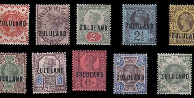 Zululand #1-10 gen Fine Mint HR 1888/1893 Set