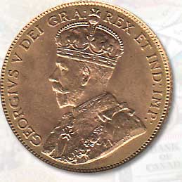 Canada choice BU 1912 $5 Gold
