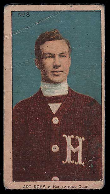 1910/11 Art Ross C56 #8 Rookie Hockey Card corner rd