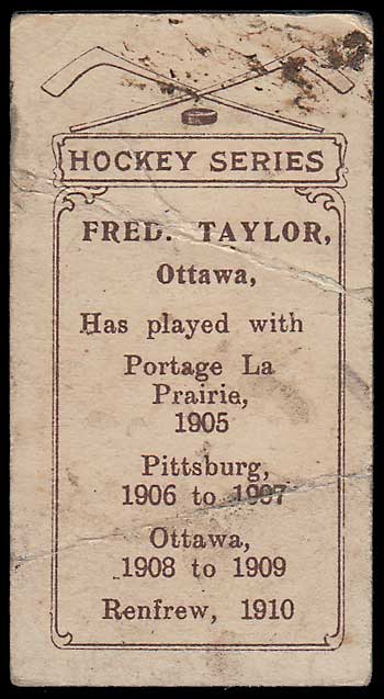 1910/11 Cyclone Taylor C56 #15 Rookie Hockey Card cr