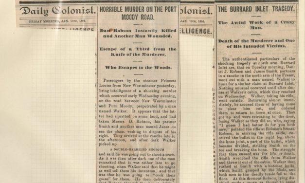 15 Jan 1886 Burrard Inlet Crime Newspaper clippings Page 81 Wellburn Vancouver