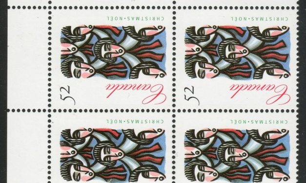 Canada #1534ii 1994 unissued 52c Christmas Plate Block