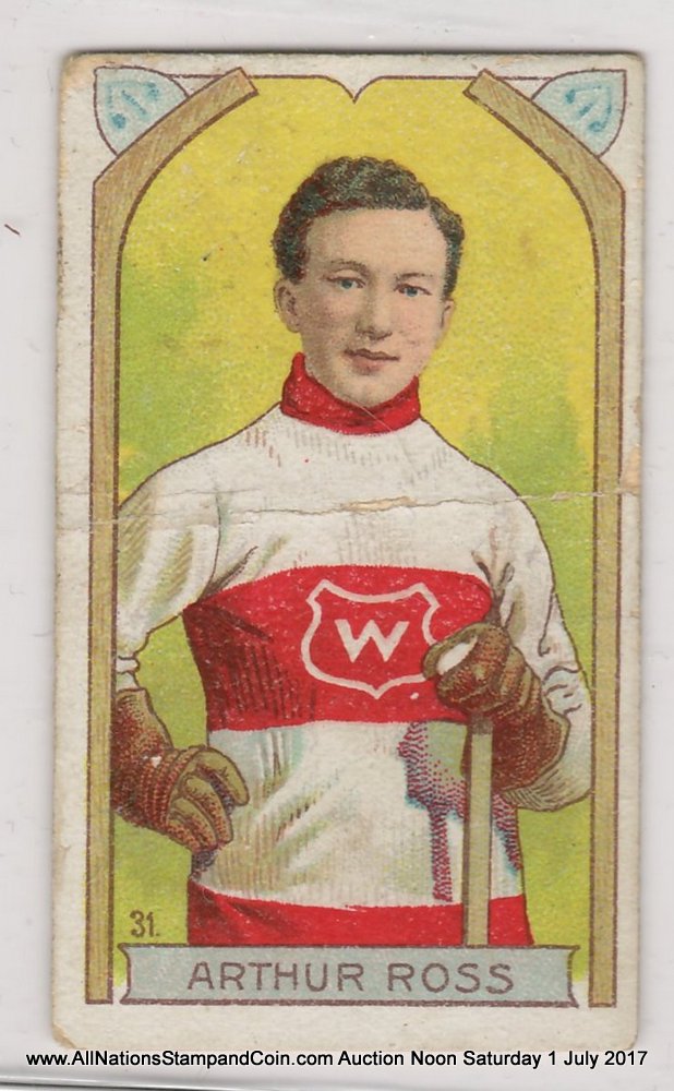 Art Ross 1911/1912 Imperial Tobacco #31 Hockey Card, central crease