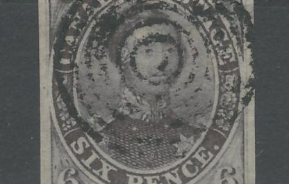 Canada #2 F/VF Used 1851 6d Shade