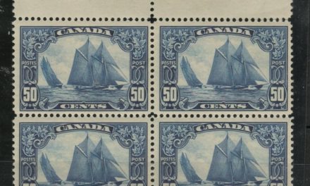 Canada #158 Fine or better Stamps NH top margin plate A2 Block, hdlng mks