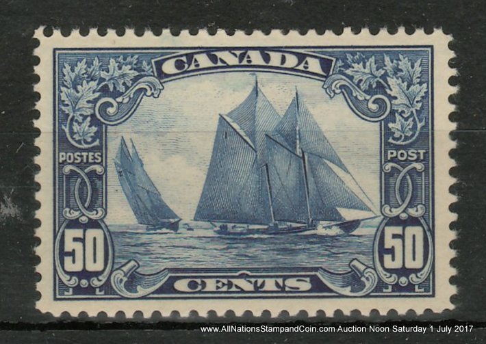 Canada #158 XFNH 1929 50c Bluenose $700
