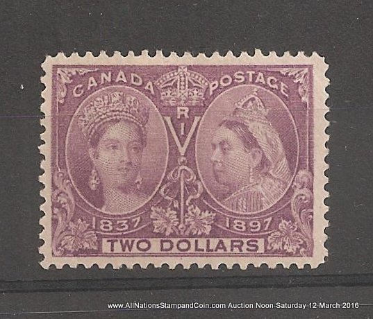 Canada #62 VF Mint HR 1897 $2 Jubilee