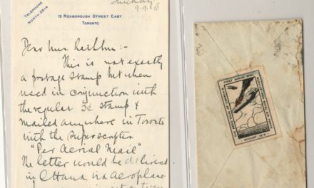 Canada #CLP1 26 Aug 1918 cacheted 25c Toronto/Ottawa Flight Cover etc, faults