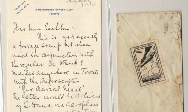 Canada #CLP1 26 Aug 1918 cacheted 25c Toronto/Ottawa Flight Cover etc, faults