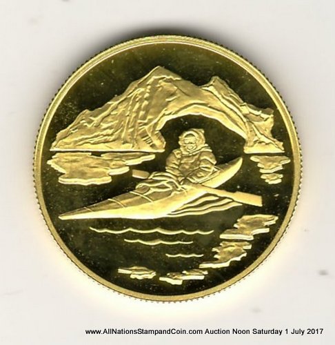 Canada Proof 1980 Arctic Territories $100 Gold .497oz AGW