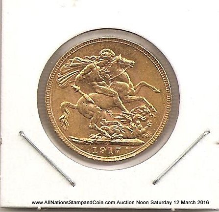 Canada Unc 1917C Gold Sovereign