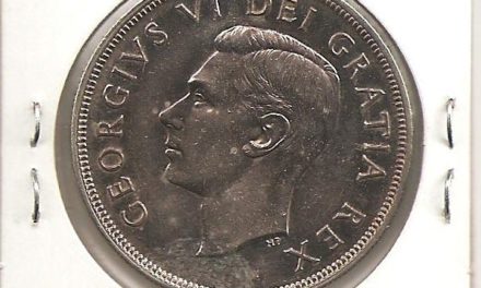 Canada Unc 1948 Voyageur Silver Dollar bag marks