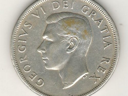 Canada VF 1948 Key Date Silver Dollar, scratches
