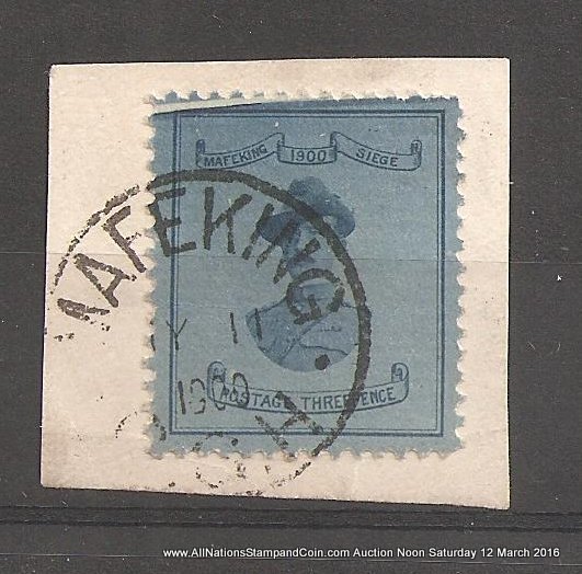 Cape of Good Hope #180 F/VF 3d cracked plate Mafeking on piece ex Danner