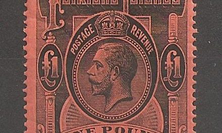 Falkland Islands #40 F/VF Mint 1912/1914 Pound George V gum wrinkle ex Fox