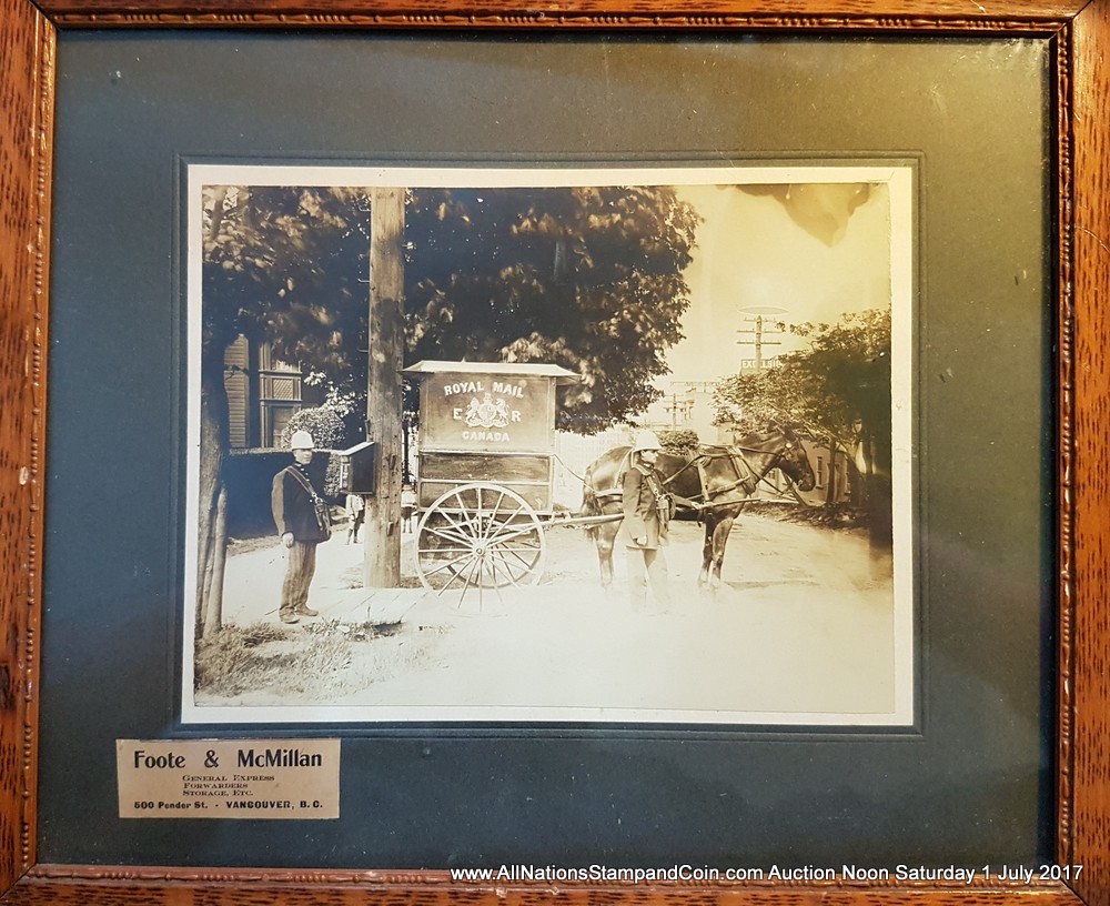 Foote & McMillan 1911 Vancouver, B.C. Express Co. Framed B&W Photo, ageing