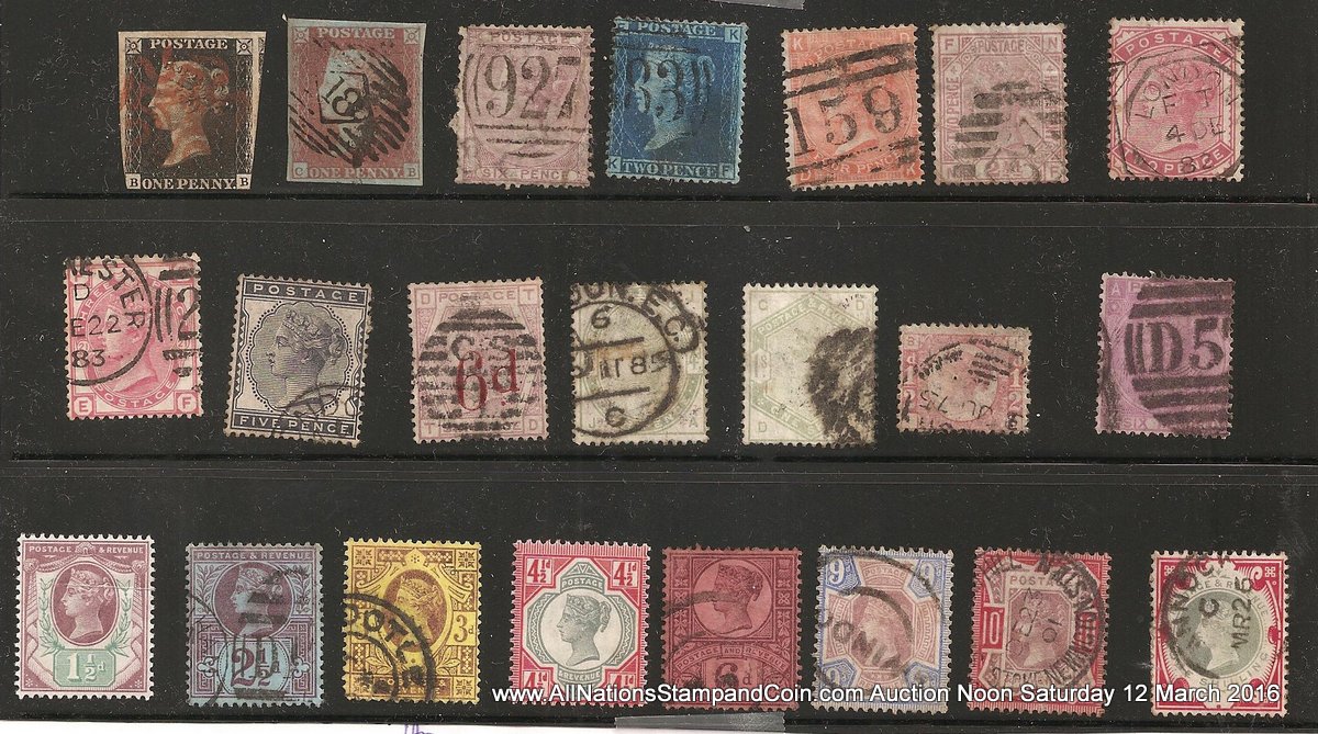 G.B. #1/126 mainly Used and gen Fine 1840/1900 Group odd fault US$2000
