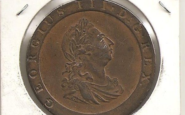 Great Britain Unc 1797 George III Cartwheel Penny