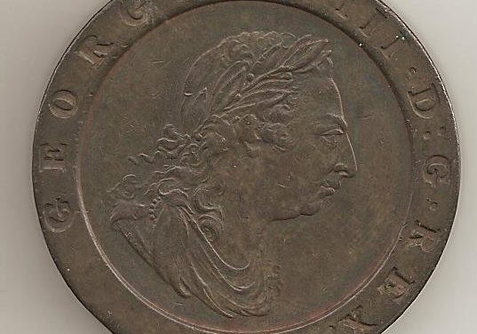 Great Britain Unc 1797 George III Cartwheel Two Pence
