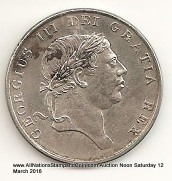 Great Britain Unc 1815 1 Shilling 6 Pence George III Silver Bank Token
