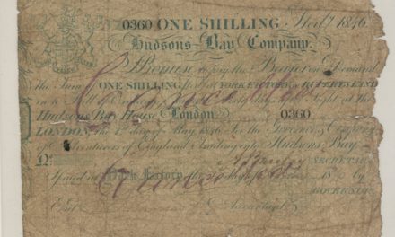 Hudson’s Bay Company Good 1846 York Factory Shilling Banknote