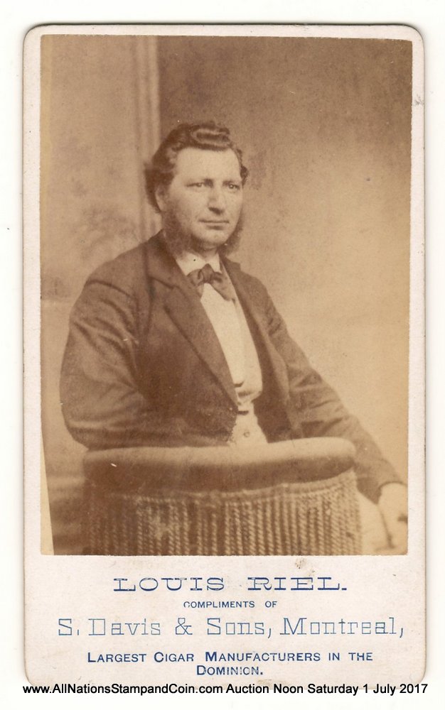 Louis Riel, S. Davis & Sons, Montreal Real Photo 2.5x4” Carte de Visite