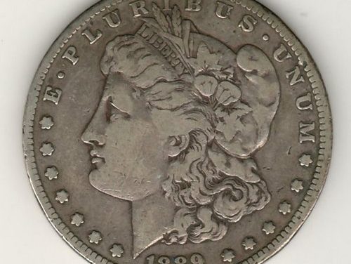 U.S.A. Fine 1889 CC Morgan Silver Dollar