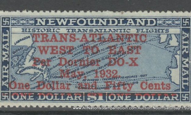 Newfoundland #C12 VFNH 1932 $1.50 DO-X Airmail w/ 1999 P.F. Certificate