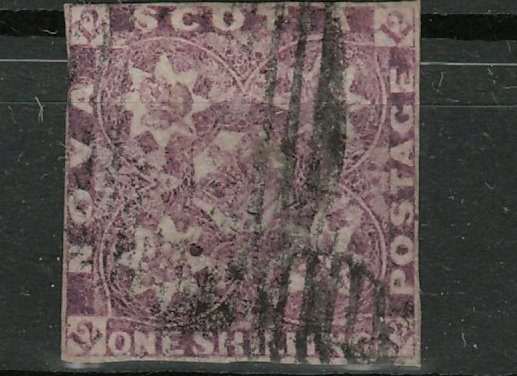 Nova Scotia #6 1851 1/- Red Violet