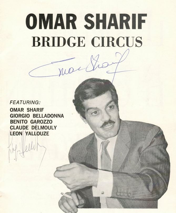 Omar Sharif & Claude Delmouly signed 1968 Montreal Bridge Circus Program