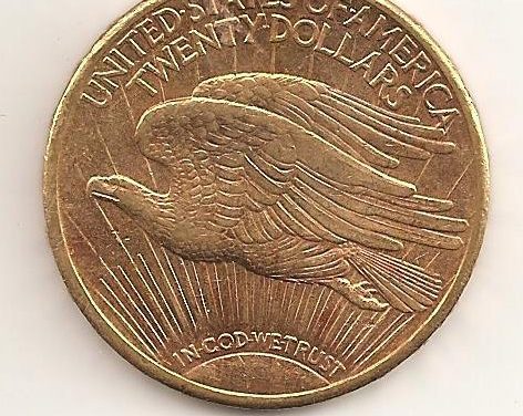 U.S.A. AU 1910S $20 Saint-Gaudens Gold Double Eagle