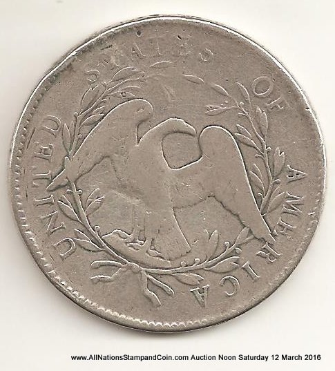 U.S.A. About Good 1795 Silver Dollar has been used as brooch