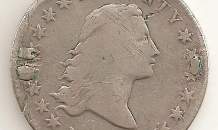 U.S.A. About Good 1795 Silver Dollar has been used as brooch