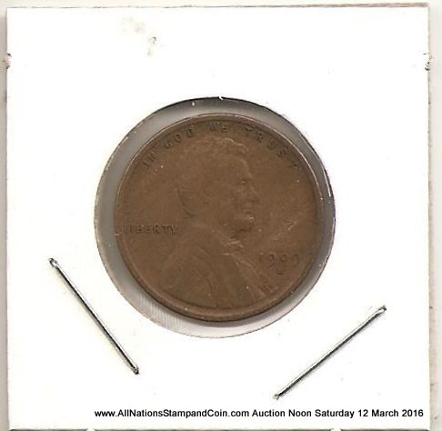 U.S.A. VF 1909S VDB Key Date Lincoln Cent