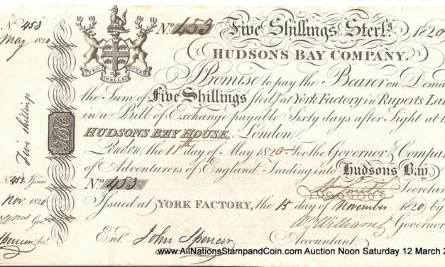 Hudson’s Bay Company 1820 5 Shillings
